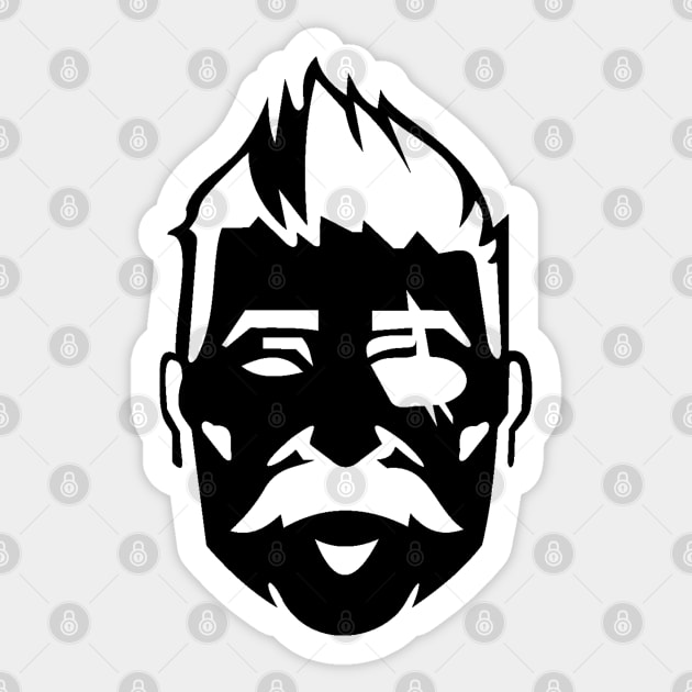 Fuse Icon Black Sticker by Paul Draw